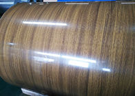 Wood Grain Coated Aluminum Coil Stock Lacquered Durable Exterior Coatings