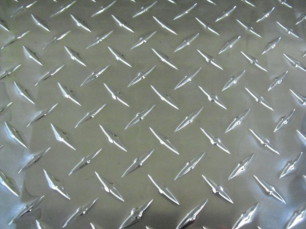 Decorative Aluminium Chequered Plate , h22 Aluminium Checker Plate Flooring 