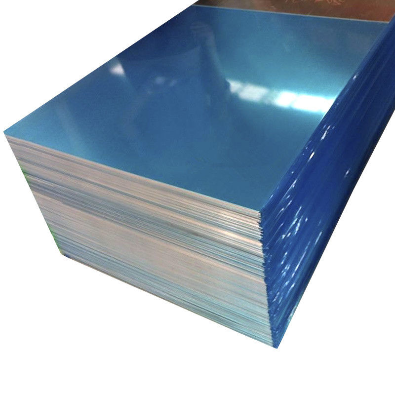 Blue Color Coated Flat Aluminum Sheet ,  0.1mm - 500mm Width Aluminum Plate