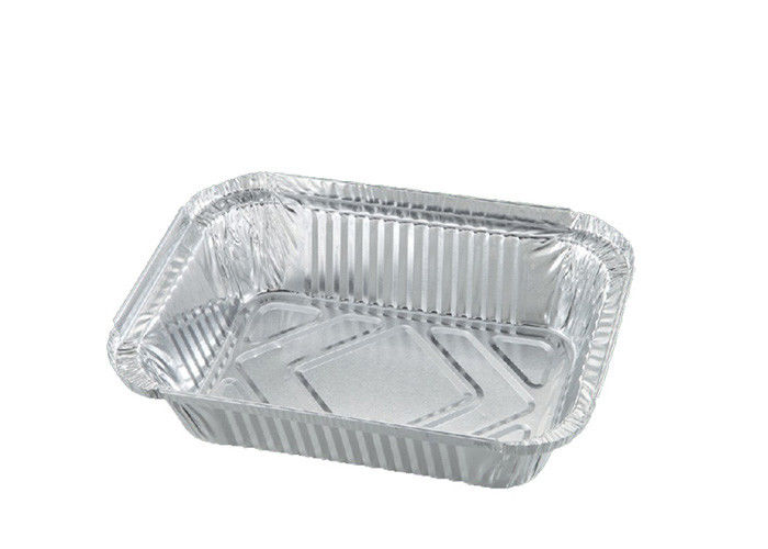 Fast Food  Aluminum Foil Containers , Take Out Containers With Smooth Wall